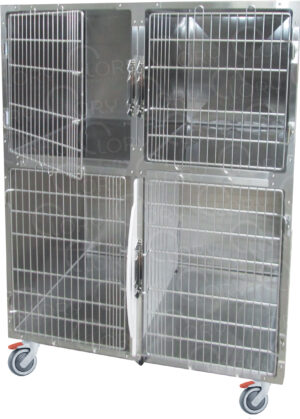 Veterinary Hospital Cage 4 Places in Stainless Steel AISI 304