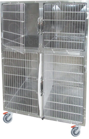 Veterinary Hospital Cage 4 Places | Stainless Steel