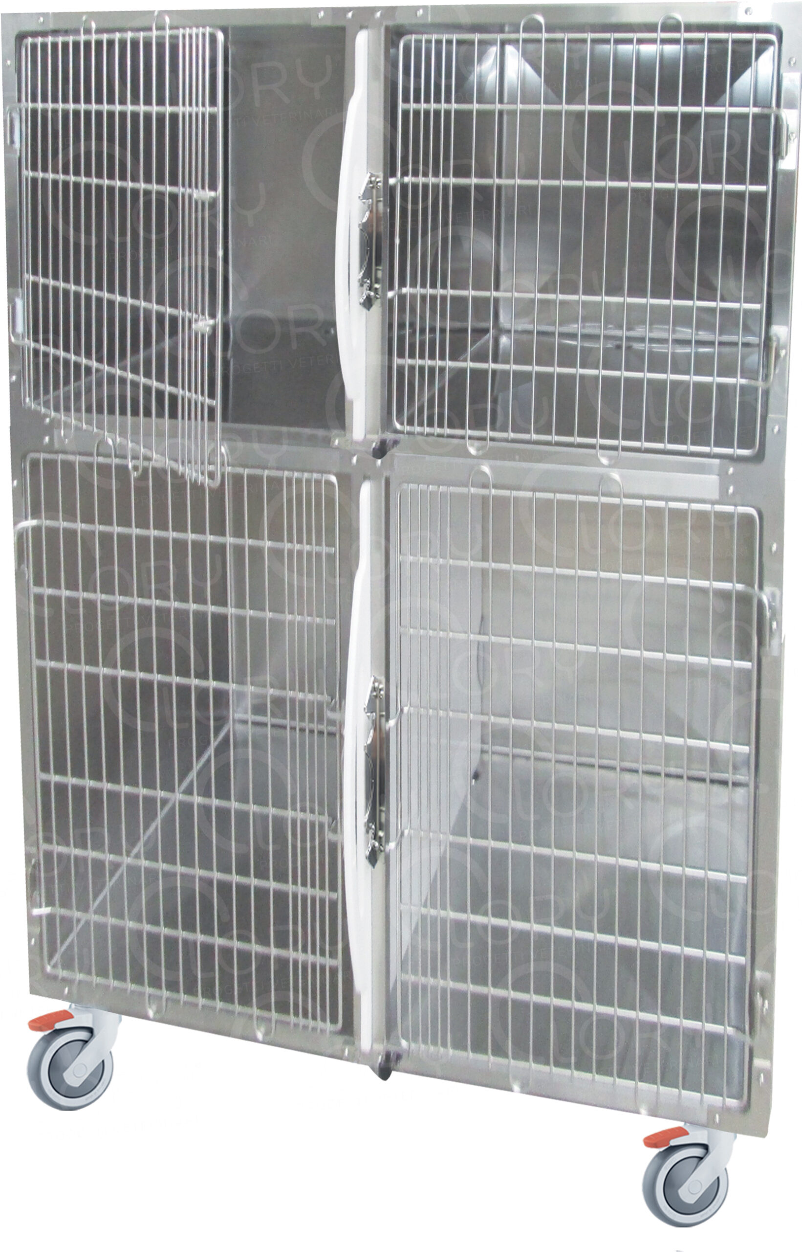 Veterinary Hospital Cage 4 Places | Stainless Steel AISI 304 Lory Veterinary Projects