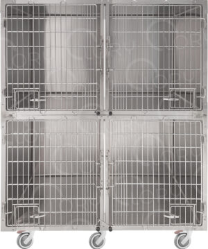 Veterinary Hospital Cage 4 Places in Stainless Steel | Lory Veterinary Projects