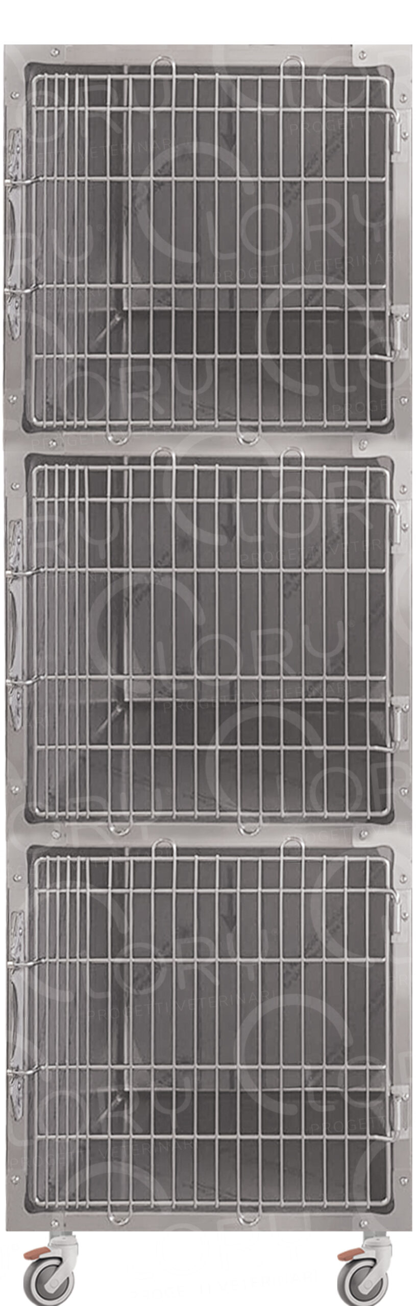 Veterinary Hospital Cage 3 Posts Stainless Steel AISI 304 Lory Veterinary Projects