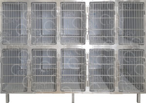 Veterinary Hospital Cage 10 Places in Stainless Steel AISI 304 Lory Veterinary Projects