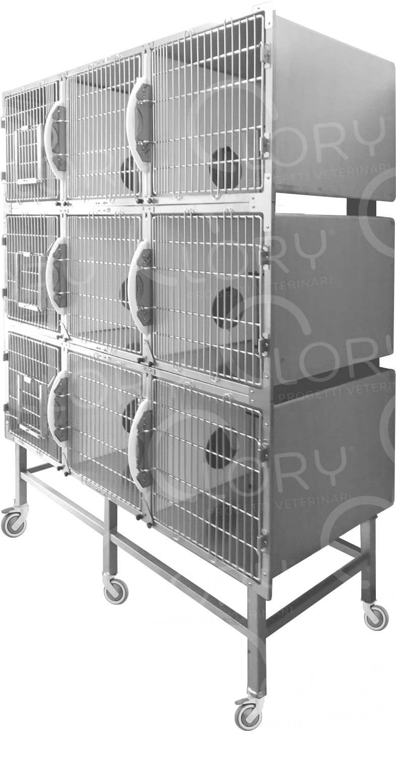Gabbia Degenza Veterinaria 9 Posti | Lory Progetti Veterinari