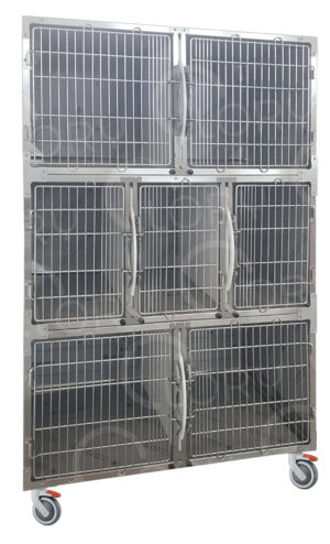 Standard 7-Place Inpatient Cage | Lory Veterinary Projects