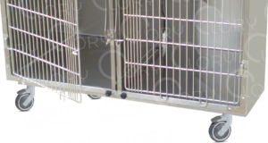 Base con Ruote per Gabbie Degenza Veterinarie | Acciaio Inox AISI 304 | Lory Progetti Veterinari