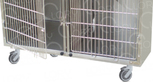 Base con Ruote per Gabbie Degenza Veterinarie | Acciaio Inox AISI 304 | Lory Progetti Veterinari