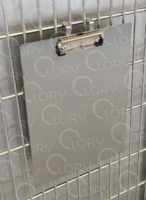 Supporto Porta Cartella Veterinaria in Acciaio Inox AISI 304 | Lory Progetti Veterinari