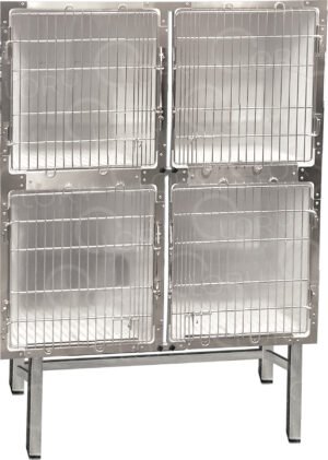 Veterinary Cage PVC 4 Places | Stainless Steel AISI 304 | Lory Veterinary Projects