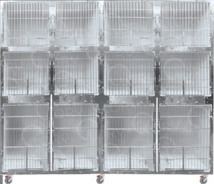 12-dog PVC veterinary recovery cage