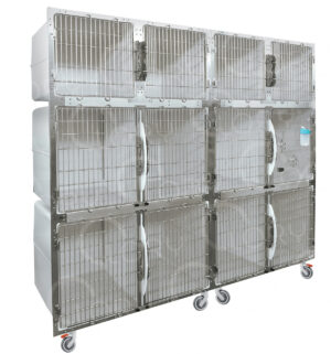 Gabbia Degenza Veterinaria PVC 12 Posti | Ossigenoterapia Integrata | Lory Progetti Veterinari