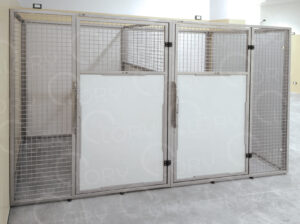 Box Affiancato per Cani in Acciaio Inox AISI 304 | Lory Progetti Veterinari