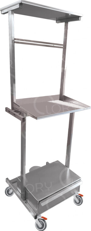 Carrello Anestesia Acciaio Inox AISI 304 | Lory Progetti Veterinari
