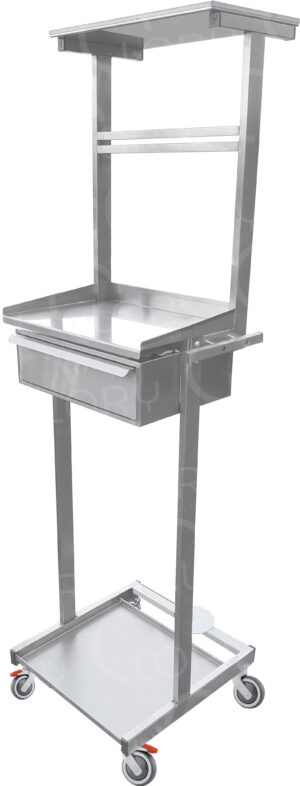 Carrello Anestesia 1 Cassetto in Acciaio Inox AISI 304 | Lory Progetti Veterinari
