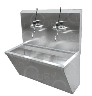 AISI 304 2-Channel Surgical Sink | Lory Progetti Veterinari