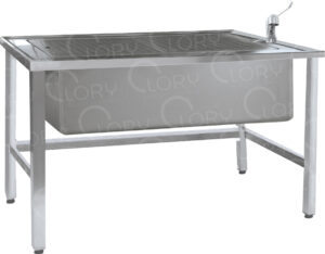 Vasca Preoperatoria Veterinaria FLOWER | Acciaio Inox AISI 304 | Lory Progetti Veterinari