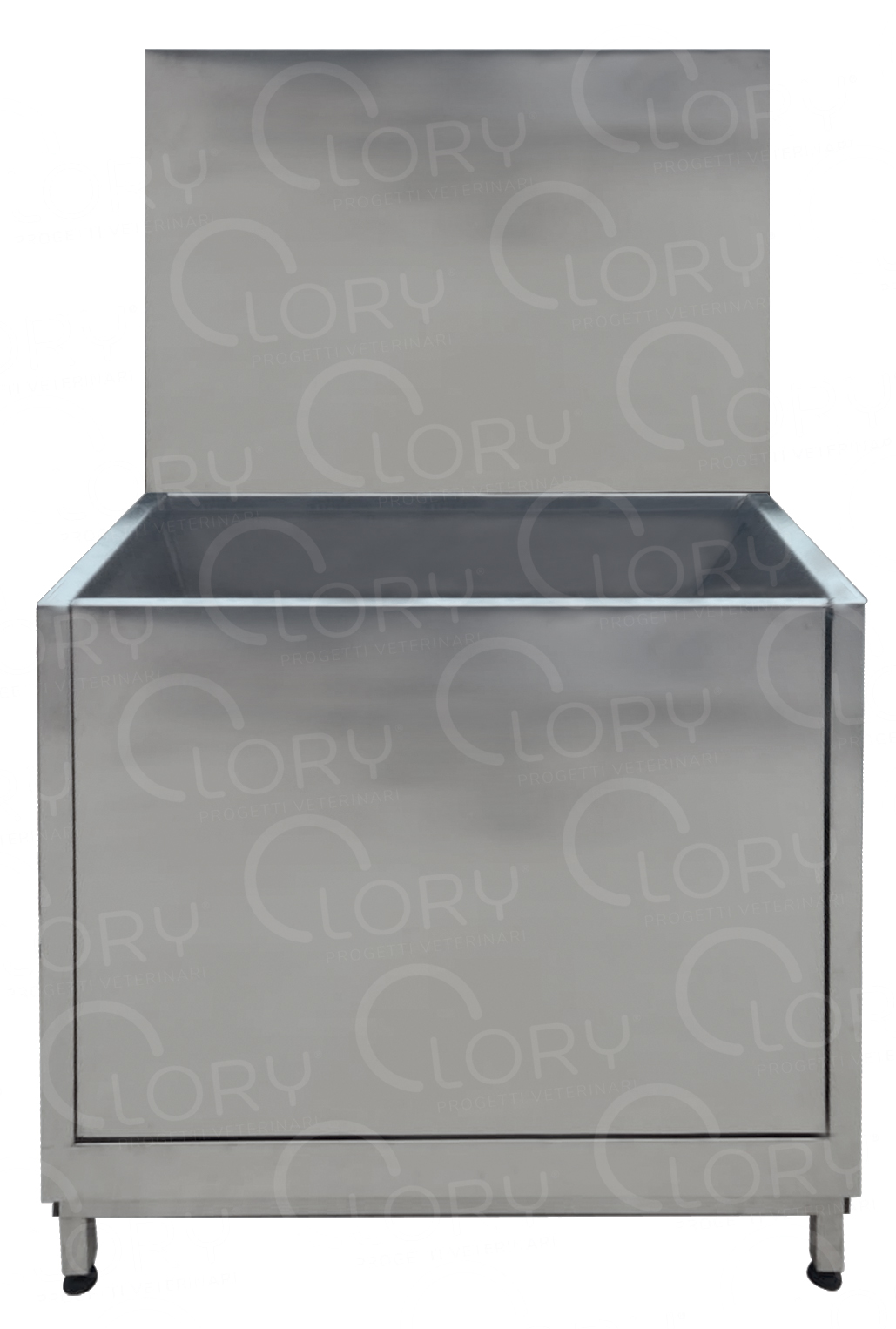 METAL TUB 90x90 cm Stainless Steel Veterinary Tub | Lory Progetti Veterinari