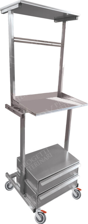 Carrello anestesia a 2 cassetti senza allestimento
