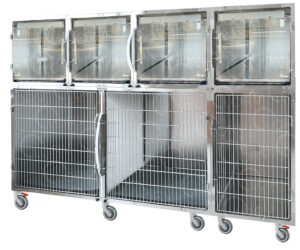 Veterinary Hospital Cage 7 Places in Stainless Steel | Lory Veterinary Projects