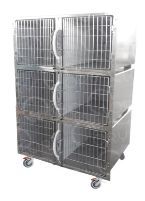 Veterinary Inpatient Cage 6 Places Stainless Steel Lory Veterinary Projects