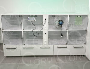 Gabbia in Laminato 8 Posti per Animali Esotici | Lory Progetti Veterinari