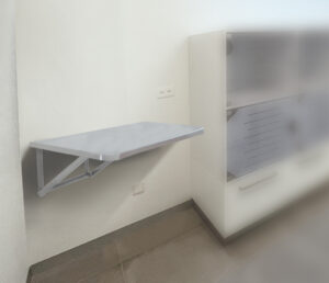 Folding Examination Table for NAC | Space-Saving Veterinary Lory Veterinary Projects