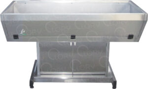 Vasca professionale mod. Giada con mobile inox a due sportelli