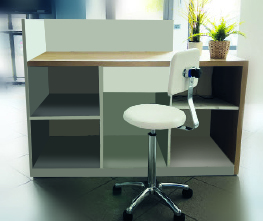 Modular reception desk equipped with LED lighting - Image 2