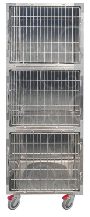 Veterinary Hospital Cage 3 Posts Stainless Steel AISI 304 Lory Veterinary Projects