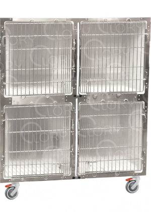 Gabbia in pvc 4 posti su ruote
