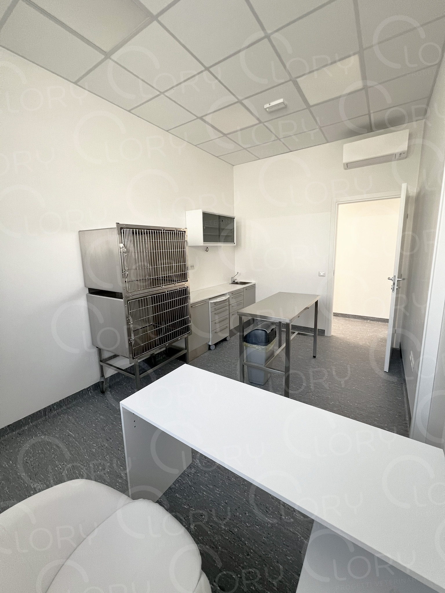 Tavolo da visita veterinario modello Planner Maxi smontato in acciaio inox AISI 304 - immagine 2