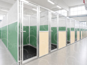 Box affiancato in acciaio inox AISI 304 per cani