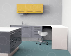 Modular furniture composition for laboratory