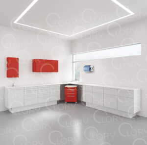 Modular furniture composition for laboratory
