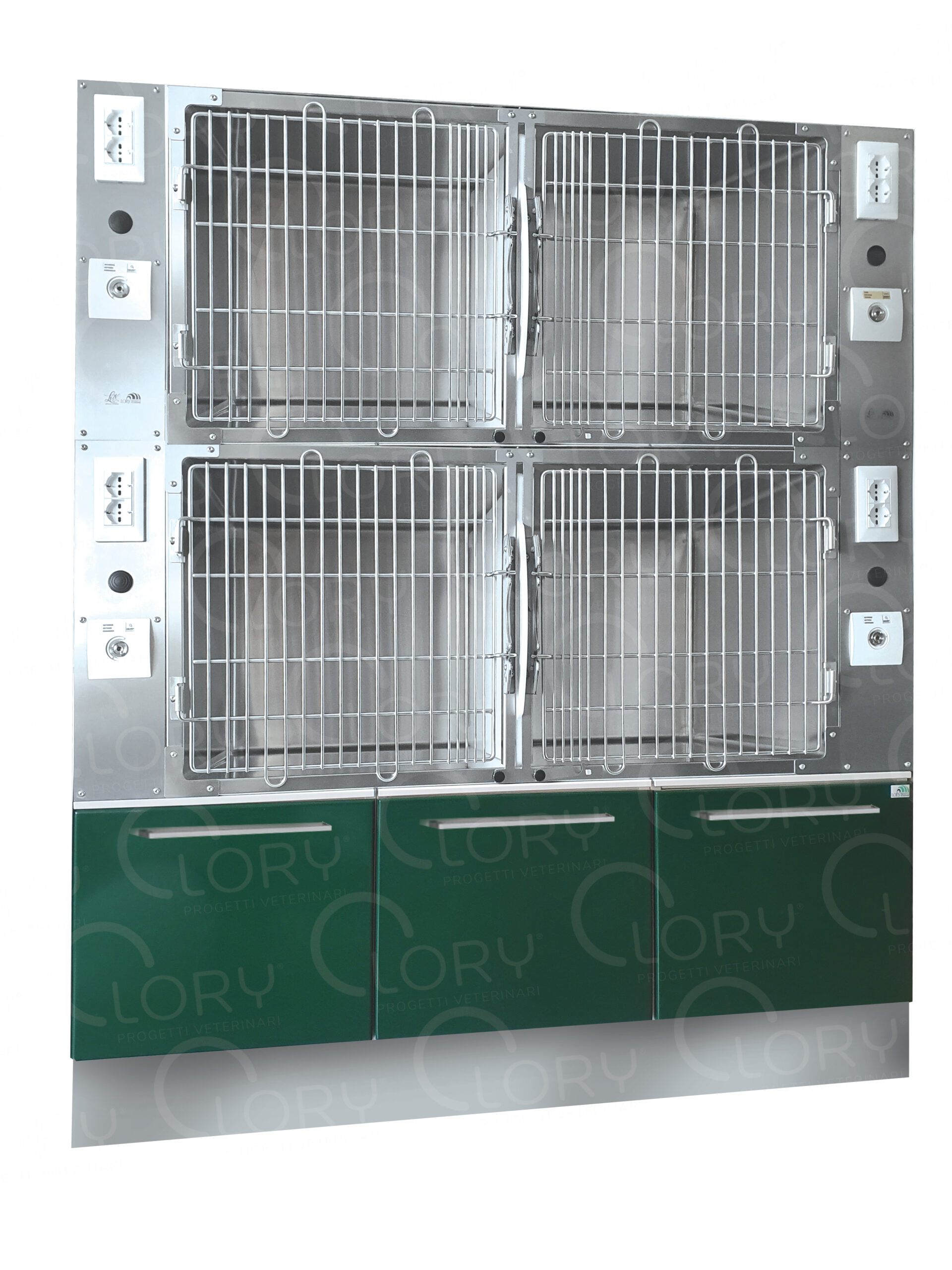 Veterinary Cage 4 Places with Medical Gas | IDGM-SDEGA Lory Veterinary Projects