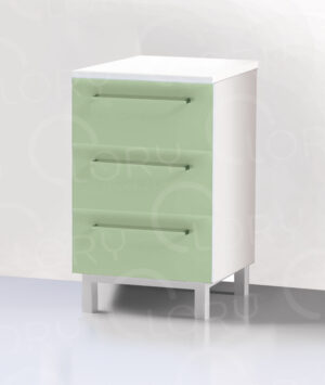 3-drawer cabinet on steel feet