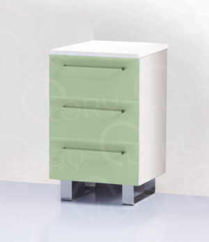 3-drawer cabinet on sled