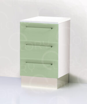 3-drawer cabinet on plinth