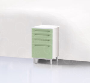 4-drawer cabinet on steel feet
