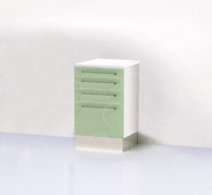 4-drawer cabinet on plinth
