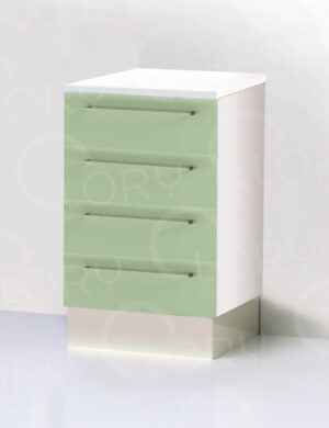 4-drawer cabinet on plinth