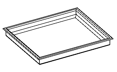 Vassoio per cassetti liscio H 4 cm