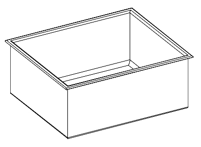 Vassoio per cassetti liscio H 8 cm