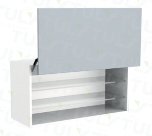 Wall cabinet 2 interior shelves metal door