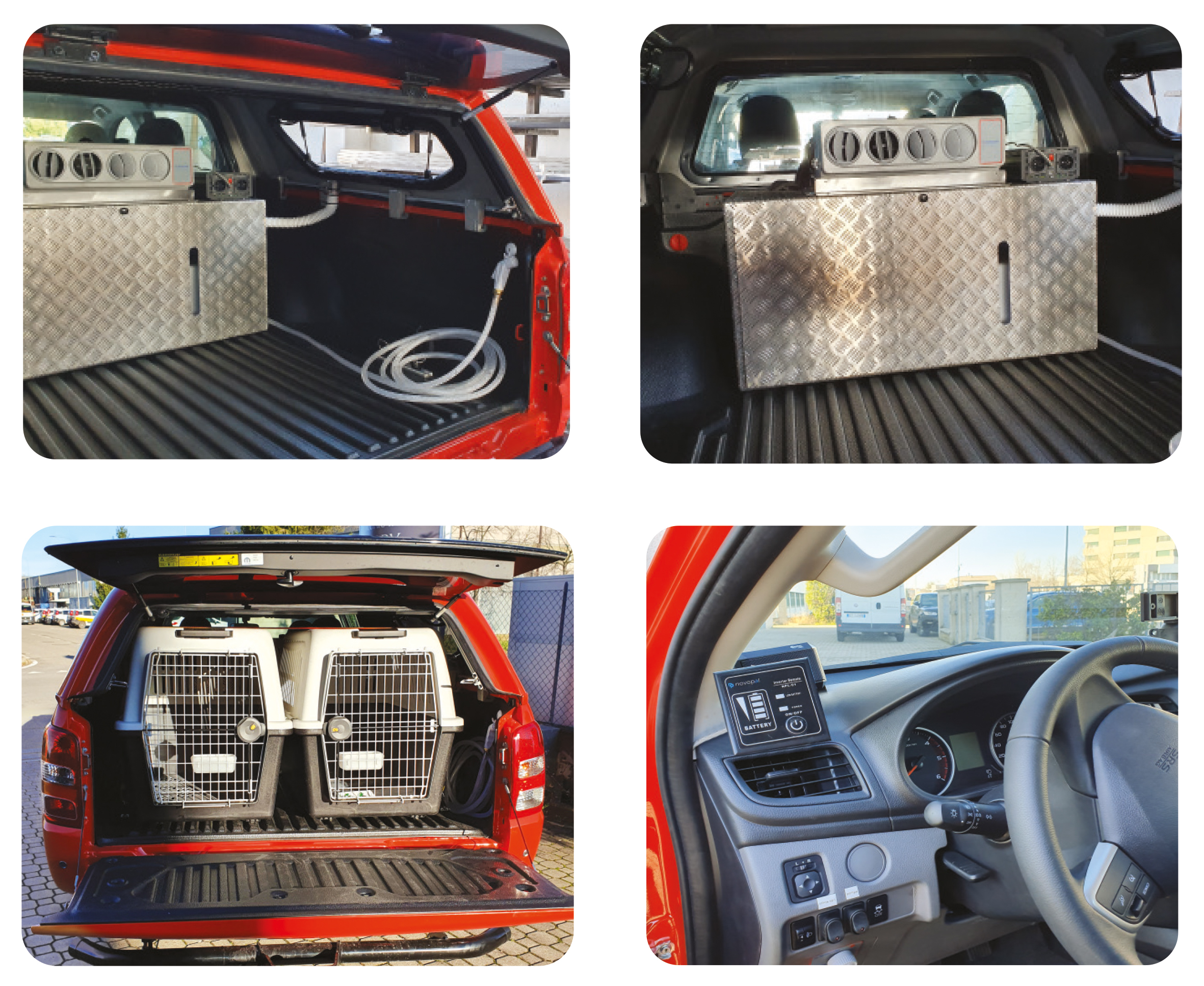 2-dog transport crate with removable divider and wheels with brakes - Image 3