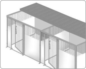 BOX CANI AFFIANCATO COPERTO PER META'