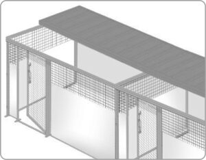 BOX CANI AFFIANCATO COPERTO PER META'