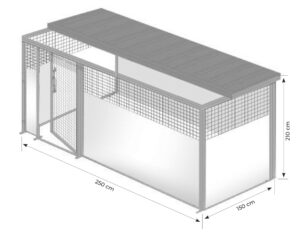 BOX CANI INTERO COPERTO PER META'