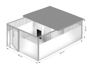 BOX CANI INTERO CON ZONA NOTTE COMPLETO DI GATTAIOLA