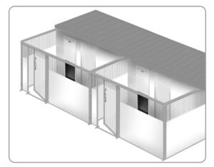 BOX CANI AFFIANCATO CON ZONA NOTTE COMPLETO DI GATTAIOLA