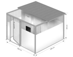 BOX CANI INTERO CON ZONA NOTTE COMPLETO DI GATTAIOLA
